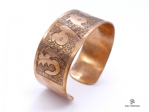 BRD381 Bracelet Tibétain Cuivre Mantra