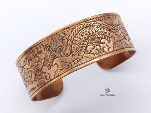 BRD382 Bracelet Tibétain Cuivre Dragon