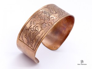 BRD382 Bracelet Tibétain Cuivre Dragon