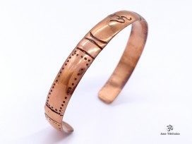 BRD389 Bracelet Tibétain Cuivre Om
