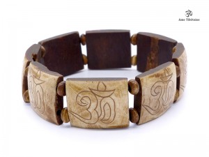 BRD200 Bracelet Os de Buffle Om
