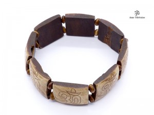 BRD200 Bracelet Os de Buffle Om