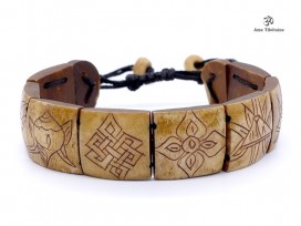 BRD203 Bracelet Tibétain Signes Auspicieux Astamangala
