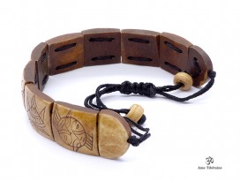 BRD203 Bracelet Tibétain Signes Auspicieux Astamangala