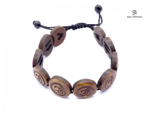 BRD206 Bracelet Os de Buffle Om