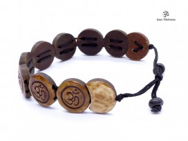 BRD206 Bracelet Os de Buffle Om