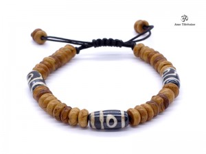 BrD216 Bracelet Tibétain Os de Buffle