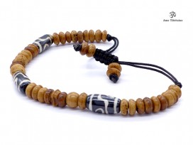 BrD216 Bracelet Tibétain Os de Buffle