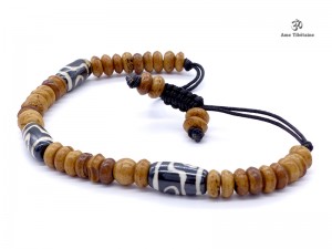 BrD216 Bracelet Tibétain Os de Buffle