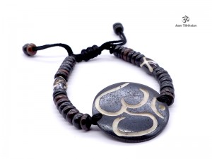 BRD89 Bracelet Os de Buffle Om