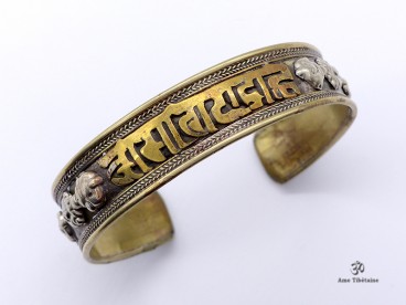 BRD184 Bracelet Tibétain Mantra Om Mani Padme Hum Dorje