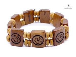 BRD201 Bracelet Os de Buffle Om