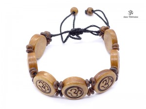 BRD208 Bracelet Os de Buffle Om