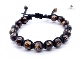 BrD212 Bracelet Tibétain Os de Buffle