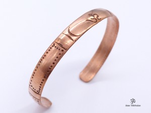 BRD241 Bracelet Tibétain Cuivre Om