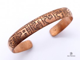 BRD243 Bracelet Tibétain Cuivre Mantra Om Mani Padme Hum