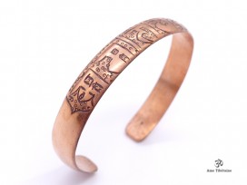 BRD243 Bracelet Tibétain Cuivre Mantra Om Mani Padme Hum