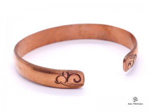 BRD243 Bracelet Tibétain Cuivre Mantra Om Mani Padme Hum