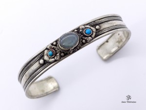 BRD254 Bracelet Tibétain Onyx