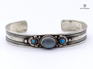 BRD254 Bracelet Tibétain Onyx