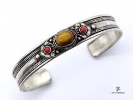BRD258 Bracelet Tibétain Pierre