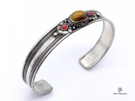 BRD258 Bracelet Tibétain Pierre