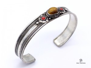 BRD258 Bracelet Tibétain Pierre