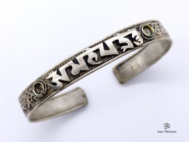 BRD351 Bracelet Tibétain Filigranes Mantra