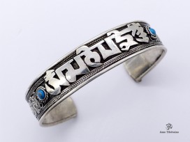BRD365 Bracelet Tibétain Filigranes Mantra Dragon