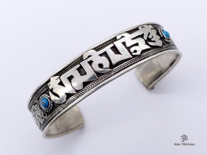 BRD365 Bracelet Tibétain Filigranes Mantra Dragon
