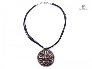 CA13 Collier Tibétain Argent Massif Dorje