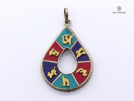 PD91 Pendentif Tibétain Mantra