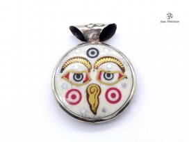 PD102 Pendentif Yeux de Bouddha Stupa