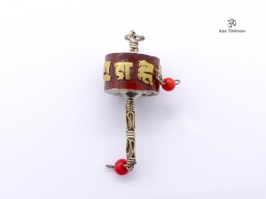 PD103 Pendentif Tibétain Roue à Prières