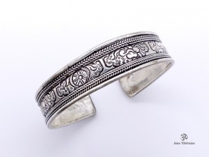 BRD34 Bracelet Tibétain Astamangala Signes Auspicieux du Bouddhisme