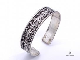 BRD34 Bracelet Tibétain Astamangala Signes Auspicieux du Bouddhisme