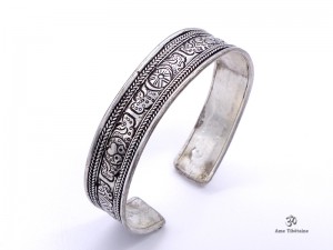 BRD34 Bracelet Tibétain Astamangala Signes Auspicieux du Bouddhisme