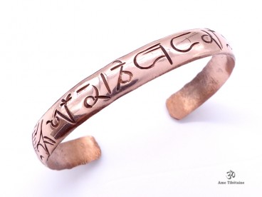 BRD381 Bracelet Tibétain Cuivre Mantra