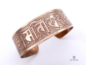 BRD416 Bracelet Tibétain Cuivre Mantra