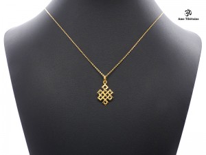 POr04 Pendentif Or 18 Carats Noeud Sans Fin