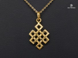 POr04 Pendentif Or 18 Carats Noeud Sans Fin