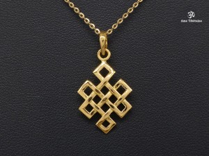 POr04 Pendentif Or 18 Carats Noeud Sans Fin