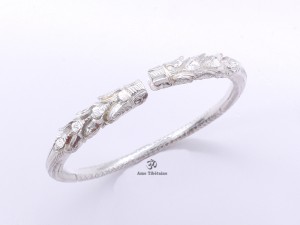 BRA85 Bracelet Tibétain Dragon Argent Massif