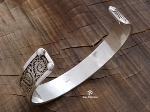BRA66 Bracelet Tibétain Argent Massif