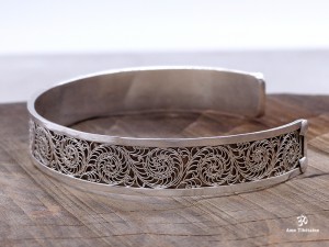 BRA66 Bracelet Tibétain Argent Massif