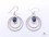 BdOA123 Boucles d’Oreille Tibétaines Argent Massif Labradorite