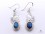 BdOA124 Boucles d’Oreille Tibétaines Argent Massif Labradorite