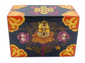 CTT47. Coffret Traditionnel Tibétain Noeud Sans Fin