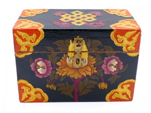 CTT47. Coffret Traditionnel Tibétain Noeud Sans Fin