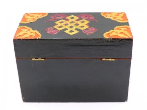 CTT47. Coffret Traditionnel Tibétain Noeud Sans Fin